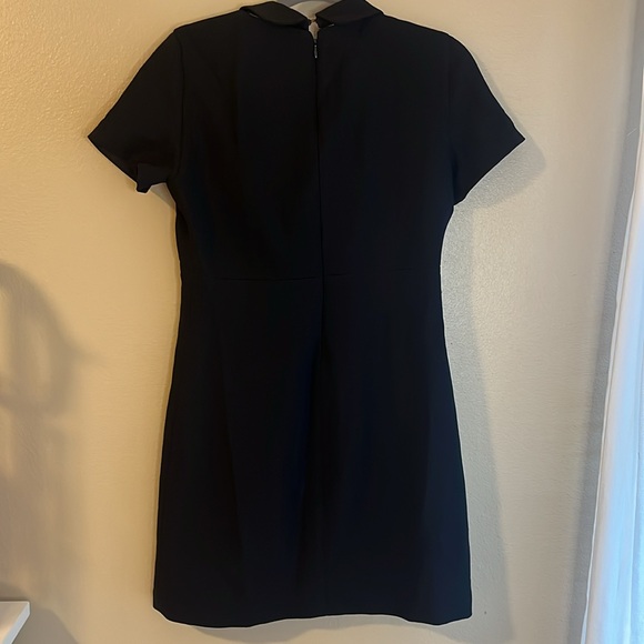 NWT Zara Bejeweled Detachable Collar Black Fitted Dress Large - Picture 8 of 9